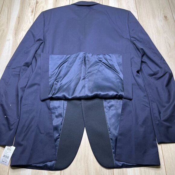 Jack Victor Men's Navy Blue Notch Lapel Two-Button Classic Blazer Jacket Size 44 - Picture 2 of 16